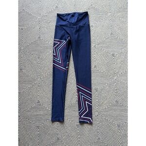 Women's Goldsheep Poly/Spandex Leggings -‎ Blue/Red/White - XSmall